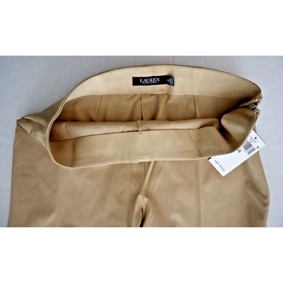 Lauren Ralph Lauren Women's Sz 10 Tan Keslina Stretch Twill Skinny Pants - Picture 4 of 11